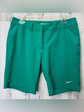 Nike Women's Teal Golf Shorts with Swoosh